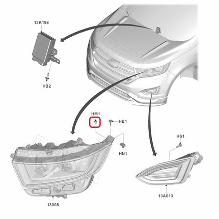Rexka 30pcs Fender Liner Retainers Clips Fasteners for Ford W706092-S300 Edge Explorer Flex Mustang Taurus Chrysler 6508197AA Dodge Charger Ram 1500 2500 3500 4500 5500