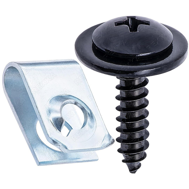 Rexka 15 Sets Fender Liner Splash Shield Screw U Nut Kit for Honda Acura 90308-SB2-013 V1259-DP01-E-219