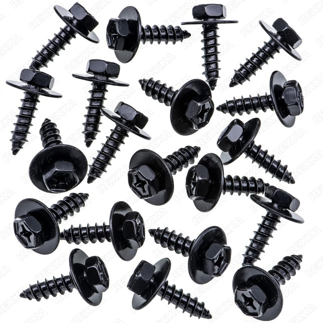 Rexka 20pcs Bumper Cover Splash Shield Screw Bolt Compatible with Toyota Lexus 90159-60477 – product detail