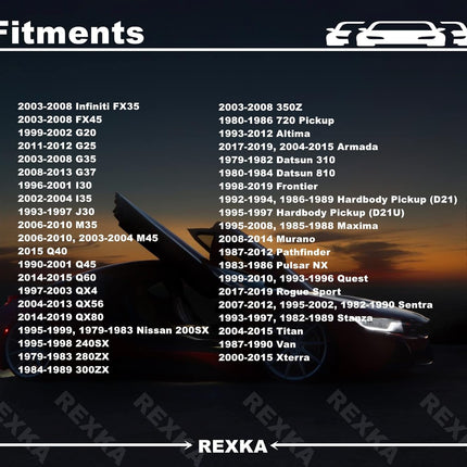 Rexka 30pcs Door Trim Panel Clip Compatible with 80999-VE000 Nissan Infiniti