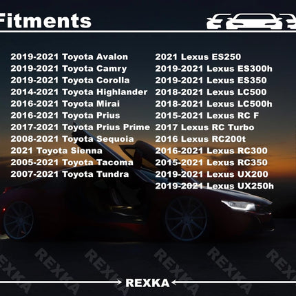 Rexka 30pcs Fender Liner Screw Grommet Compatible with Toyota Lexus 90189-06236 Highlander Prius Tundra LC500 RC200t RC300 RC350