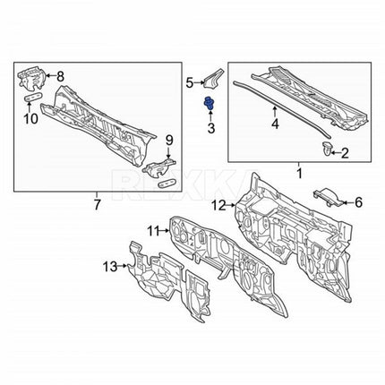 Rexka 30pcs Engine Cover Radiator Support Air Deflector Side Shield Retainer Clip 90467-07217 for Toyota Lexus 4Runner Avalon C-HR Camry Corolla Highlander Land Cruiser Mirai Prius Sienna ES RX UX GS