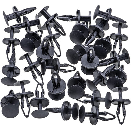 Rexka 30pcs Cowl Grille Bumper Retainers Pins Wheelhouse Liner Rivet Push Type Retainer Clips 17/64" (6.5mm) Hole for GM 11589290 Ford W714040-S300 Chrysler 6509049-AA
