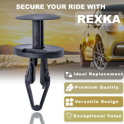 Rexka 30pcs Cowl Grille Bumper Retainers Pins Wheelhouse Liner Rivet Push Type Retainer Clips 17/64" (6.5mm) Hole for GM 11589290 Ford W714040-S300 Chrysler 6509049-AA