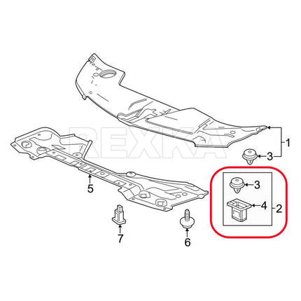Rexka 30pcs Striker Engine Cover Retainer Clip & Grommets Kit for Honda Acura Odyssey, Pilot, Ridgeline Acura MDX, RDX, TLX 91548-TZ5-A02 91547-TZ5-A02 91548TZ5A02 91547TZ5A02
