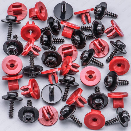 Rexka 20 Sets Engine Splash Shield Screws for Ford - T30 Torx Head Bolts and Grommets for Undertray Engine Fender Liner Deflector Grille for Ford Escape F-150 Edge Focus Fusion C-Max S-Max Lincoln