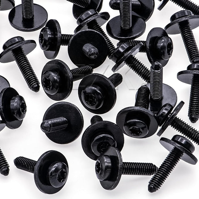 Rexka 20pcs M6-1.0 X 25mm T30 Torx Drive Air Deflector Radiator Support Front Bumper Screw for VW Audi – product detail