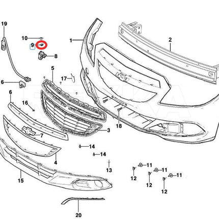 Rexka 30pcs M4.2-1.4mm Bumper Cover Fender Liner U Nut Clips 11609952 for GM Chevy Hummer Buick Cadillac Saturn Cadillac GMC Trucks - Multipurpose