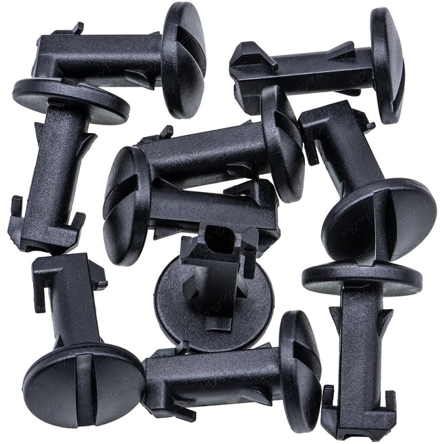 Rexka 10pcs Bumper Cover Retainer Tow Bracket Cover Body Liner Twist to Lock Retainer Clip in Black