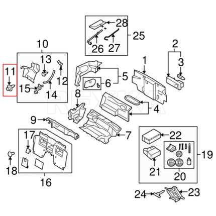 Rexka 20pcs Quarter Trim Panel Retainer Clip GJ2168885B02 for Mazda 6 Mazda 3 2 5 626 CX-3 CX-30 CX-5 CX-7 CX-9 Miata Millenia MPV MX-5 MX-6 Protege