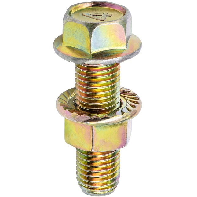 Rexka 5 Sets Exhaust Serrated Flange Spin Nuts Bolts M10-1.25 x 33mm for Toyota Honda 90212-SA5-003 Accord