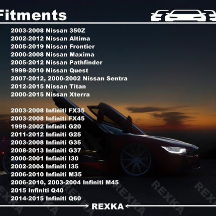 Rexka 20pcs Door Trim Panel Clips Compatible with Nissan Infiniti 01553-09791 350Z Altima Frontier Maxima Pathfinder Quest Sentra Titan Xterra