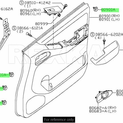Rexka 20pcs Door Trim Panel Clips Compatible with Nissan Infiniti 01553-09791 350Z Altima Frontier Maxima Pathfinder Quest Sentra Titan Xterra