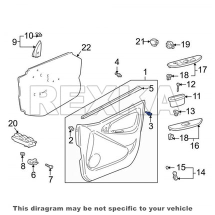 Rexka 25pcs Front & Rear Door Trim Board Retainer Clips Compatible with Toyota Lexus 67771-12050 GM 30006620