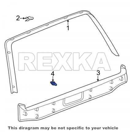 Rexka 25pcs Front & Rear Door Trim Board Retainer Clips Compatible with Toyota Lexus 67771-12050 GM 30006620