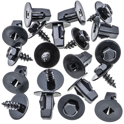Rexka 10 Sets Fender Liner Screw & Screw Grommet Kit for Toyota Lexus Sequoia Sienna Tacoma Tundra Camry Corolla Mirai Prius 90189-06236 90159-60496