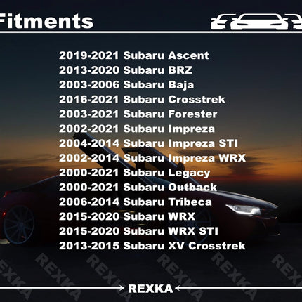 Rexka 40pcs 10mm Hole Bumper Engine Cover Fender & Grille Clips Compatible with Subaru 909140007 Baja Forester Impreza Legacy Outback Tribeca 2011-2000