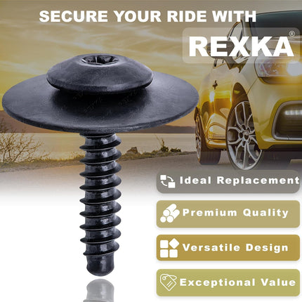 Rexka 10 Sets M4.2-1.41 (#8) Bumper Cover Fender Liner Screw Nut 11609952 11548270 for GM Chevy Hummer BuickCadillac Saturn GMC Trucks
