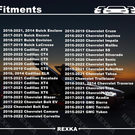 Rexka 50pcs Bumper Cover Moulding Grille Retainer Clip Nut 11547341 Compatible with GM Buick Cadillac GMC ATS CT6 XT5 Camaro Cruze Silverado Tahoe Traverse Sierra