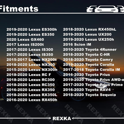 Rexka 30pcs Bumper Cover Radiator Support Splash Shield Wheel Opening Retainer Clips 90467-07220 for Toyota Lexus 4Runner C-HR Camry Corolla Highlander Mirai Prius RAV4 Sequoia Sienna Venza ES NX RX