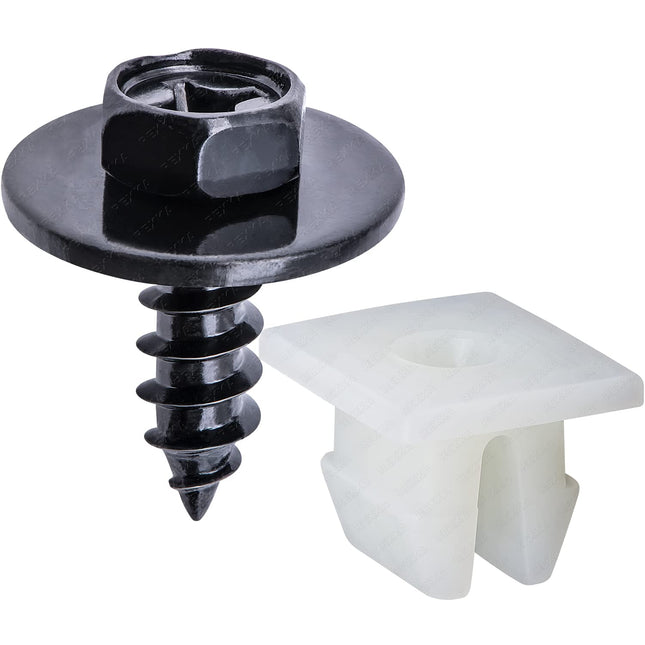 Rexka 10 Sets Bumper Cover Splash Shield Rocker Molding Screw Nut Grommet Kit Fit Toyota 901596-0525 – product detail