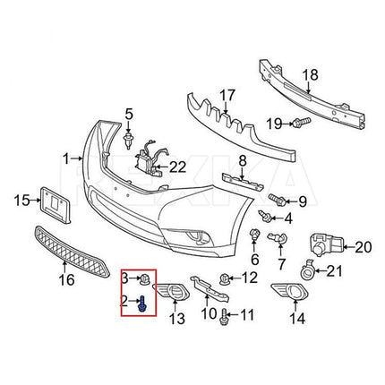 Rexka 10 Sets Bumper Cover Splash Shield Rocker Molding Screw Nut Grommet Kit Fit Toyota 901596-0525 90189-06193 Avalon Camry Highlander Sienna Venza
