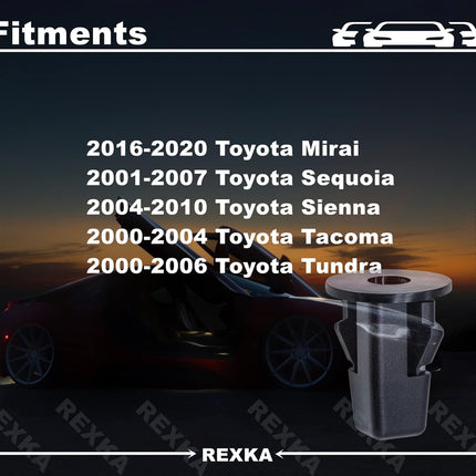 Rexka 15 Sets Fender Liner Bumper Cover Screw Grommet Kits for Toyota Tacoma Tundra Sienna Sequoia 90189-06214 90159-60498