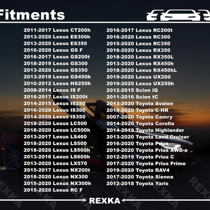 Rexka 30pcs Radiator Splash Shield Front Fender Liner Push-Type Retainer Clips Fasteners for Toyota Lexus 90467-07214 Toyota Splash Guard Clips