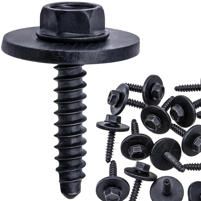 Rexka 25 pcs Fender Liner Bumper Cover Splash Shield Wheelhouse Liner Bolt Screw Compatible with