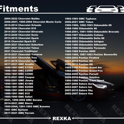 Rexka 10pcs M4.2x1.41x25 Multi-Purpose Bolt for GM Chevy 11547421 -Wheelhouse Liner Bumper Cover Floor Pan Splash Shield Air Deflector Rocker Molding Grille Headlamp Fender Liner