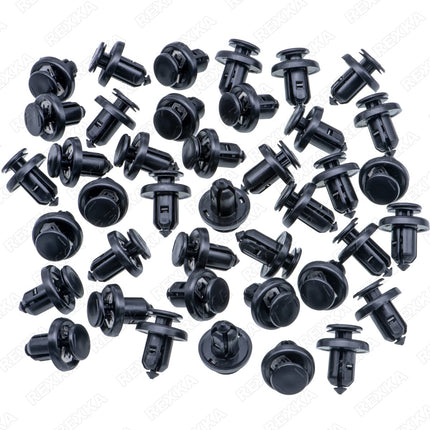 Rexka 40pcs Bumper Fender Grille Clips Stem Length 13 mm Compatible with Honda Acura 91505-S9A-003 Accord Civic CR-V MDX RDX