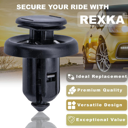 Rexka 40pcs Bumper Fender Grille Clips Stem Length 13 mm Compatible with Honda Acura 91505-S9A-003 Accord Civic CR-V MDX RDX
