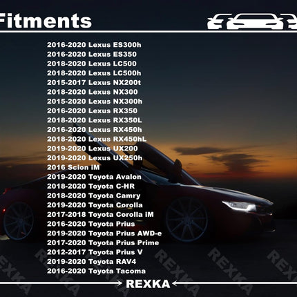 Rexka 20pcs Upper Quarter Trim Lower Overhead Console Clip Red Nylon 90467-09240 for Toyota Lexus Tacoma Camry C-HR Prius