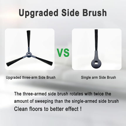 Upgraded Side Brushes Replacement or Shark IQ R101AE RV1001AE AV912S AV911S AV1010AE RV1000 AV970 AV993 AV1002AE Shark AI AV2501S AV2501AE RV2610WD RV2610WA RV2502AE RV2520AOUS Robot Vacuum Cleaner