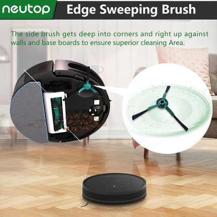 Edge-Sweeping Brush Side Brush Compatible with iRobot Roomba 705/505/504/405/205/105/104/Essential Series Robot Vacuums, 12-Pack