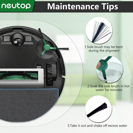 Edge-Sweeping Brush Side Brush Compatible with iRobot Roomba 705/505/504/405/205/105/104/Essential Series Robot Vacuums, 12-Pack