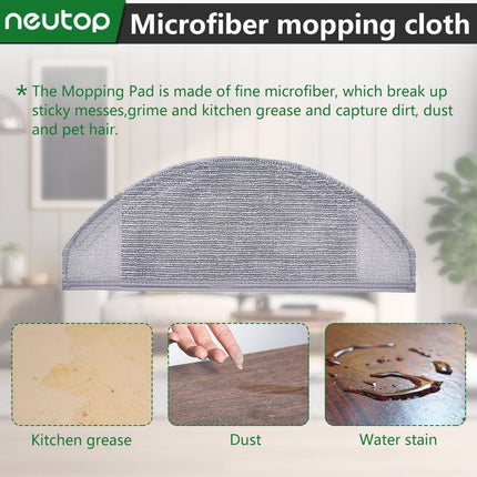 Washable Mopping Cloth Compatible with euy RoboVac X8 Hybrid Robot Vacuum and Mop Cleaners Spare Replacement Parts Accessories, 6-Pack.