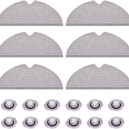 Mop Cloths Pads Water Tank ilter Compatible with  Q7, Q7 Max, S6, S6 Pure/MaxV, S5 Max, S5, S4, E5, E4, E35 and E2 Robot Vacuums, 18-Pack.