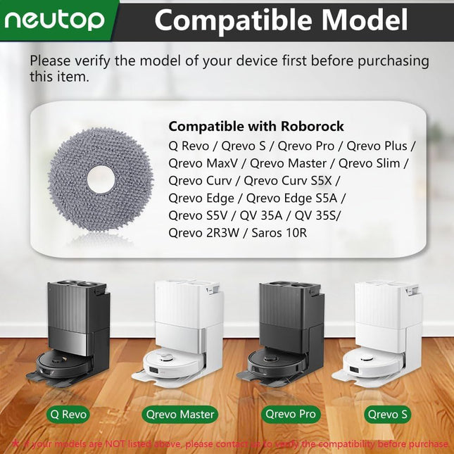 Replacement Mopping Pads Compatible with Q Revo Qrevo MaxV/S/Pro/Master/Slim/Edge/Curv/S5V/2R3W QV 35A – product detail