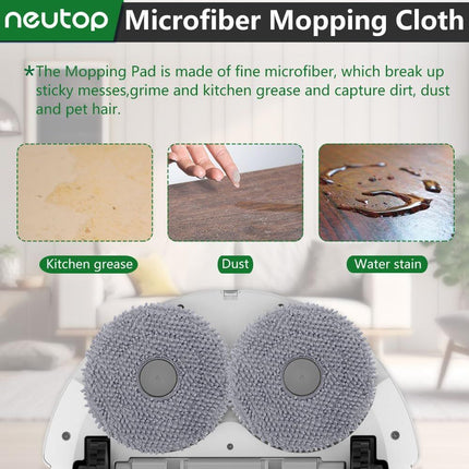 Replacement Mopping Pads Compatible with  Q Revo, Qrevo MaxV/S/Pro/Master/Slim/Edge/Curv/S5V/2R3W, QV 35A, QV 35S, Saros 10R Robot Vacuums Parts Accessories, 4-Pack.