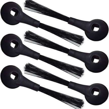 6-Pack IQ Robot Side Brushes, or Shark Robot R100, R101AE, RV1000, RV1001AE, RV1001, UR1005AE, RV911S Vacuum Models Anti-Tangle Pet Hair, Carpets, Hard loors Easy Install Brush Head Tool Kit