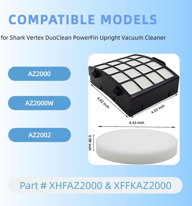 AZ2002 Replacement ilter Compatible with Shark Vertex DuoClean Powerin Upright Vacuum AZ2000 – product detail