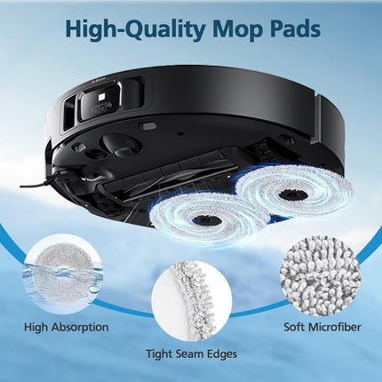 6-Pack Mop Pads or Dreame L40 Ultra/X40 Ultra/X50 Ultra/L50 Ultra/L10S Ultra/ L10s Pro Ultra Heat/L10S Ultra Gen2/L40S Ultra/X30 Ultra/L10 Ultra Robot Vacuum, Washable Microiber Replacement Pads