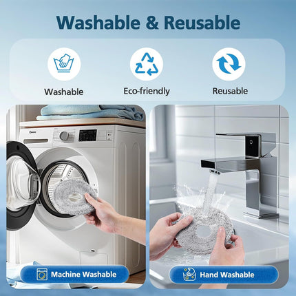 6-Pack Mop Pads or Dreame L40 Ultra/X40 Ultra/X50 Ultra/L50 Ultra/L10S Ultra/ L10s Pro Ultra Heat/L10S Ultra Gen2/L40S Ultra/X30 Ultra/L10 Ultra Robot Vacuum, Washable Microiber Replacement Pads
