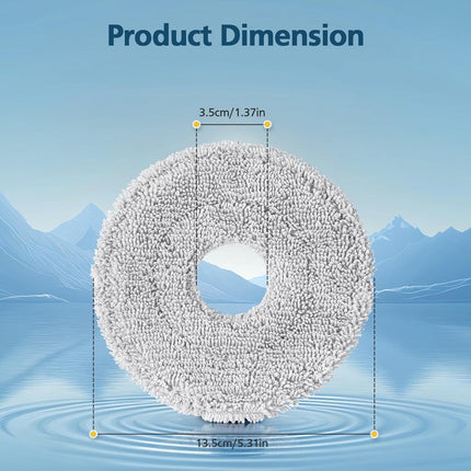 6-Pack Mop Pads or Dreame L40 Ultra/X40 Ultra/X50 Ultra/L50 Ultra/L10S Ultra/ L10s Pro Ultra Heat/L10S Ultra Gen2/L40S Ultra/X30 Ultra/L10 Ultra Robot Vacuum, Washable Microiber Replacement Pads