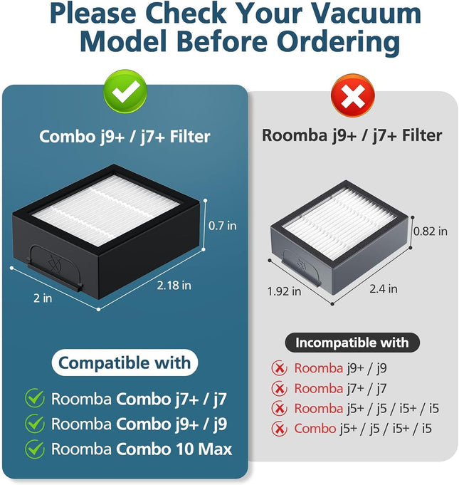 Combo 10 Max/j9 Plus/j7 Plus HEPA ilters ONLY Compatible With i-Robot Roomba Combo 10 Max – product detail