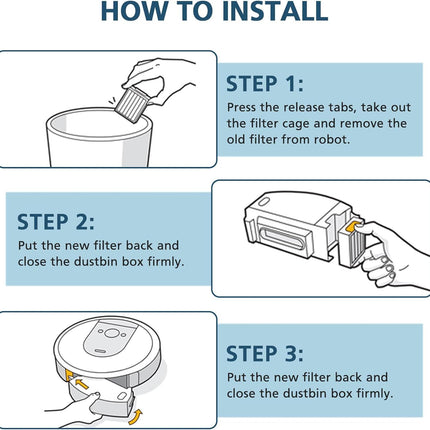 Combo 10 Max/ j9+/ j7+ HEPA ilters ONLY Compatible With i-Robot Roomba Combo 10 Max, Combo j9+, Combo j7+ Robot Vacuum (𝗡𝗼𝘁 𝗙𝗶𝘁 𝗳𝗼𝗿𝗥𝗼𝗼𝗺𝗯𝗮 j7/ j7+/ j9/ j9+)