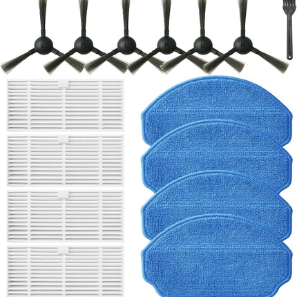 Replacement Parts or MAMNV BR151, or ZCWA BR151, or MANVINS G20, or Kilgone G20, or ONSON BR151, or MANVN BR151, or ZC WAS BR151, or iMartine BR151 Robot Vacuum,6 Side Brush,4 Mop Pad,4 ilter