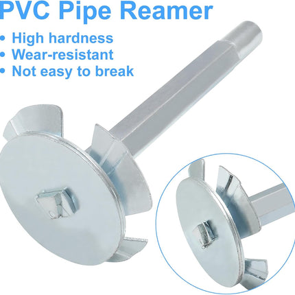 Biaungdo 2 Inch Plumbing PVC Pipe Reamer Cutter, PVC Pipe Fitting Socket Saver Pipe Reamer Tool for Removing SCH 40 from Hub, Fits 1/2 Inch Speed Power Drill