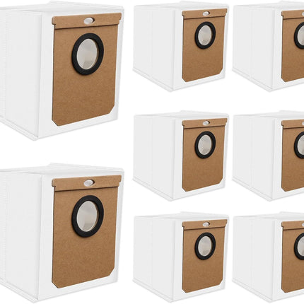 8 Pack Dust Bag or Euy L50 SES, L60 SES Series Robot Vacuum Cleaner with Sel-Empty Station,Replacement Parts Bags or Conga Home 10000, 8090 Ultra, 9090 AI, or Haier H9 + Dirt Disposal Bags